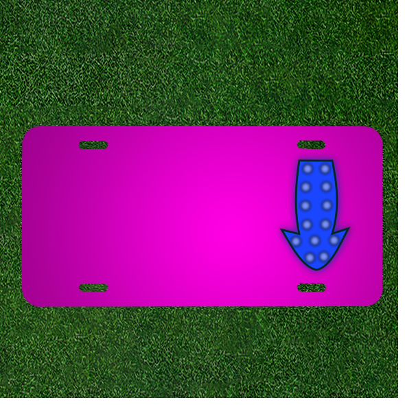 Create Custom Personalized Car License Plate with Names and Arrow Directions