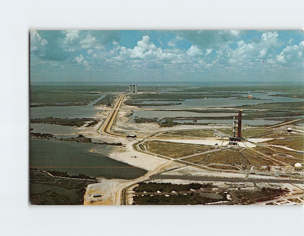 Postcard Aerial View of John F. Kennedy Space Center NASA Florida USA
