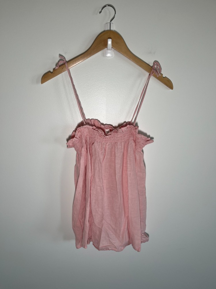 Coquette Balletcore Dainty Fairy Bow Ruffle Womens Top Pink S