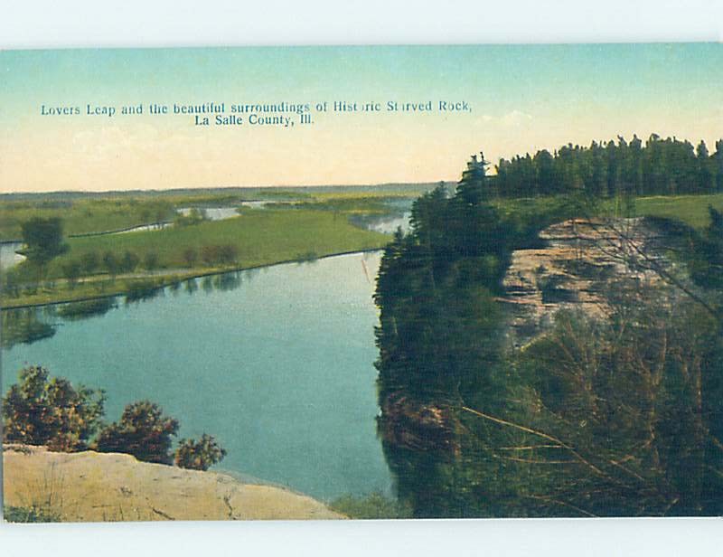 Divided-back NATURE SCENE Oglesby & Jonesville - Near Ottawa Illinois IL AD5253