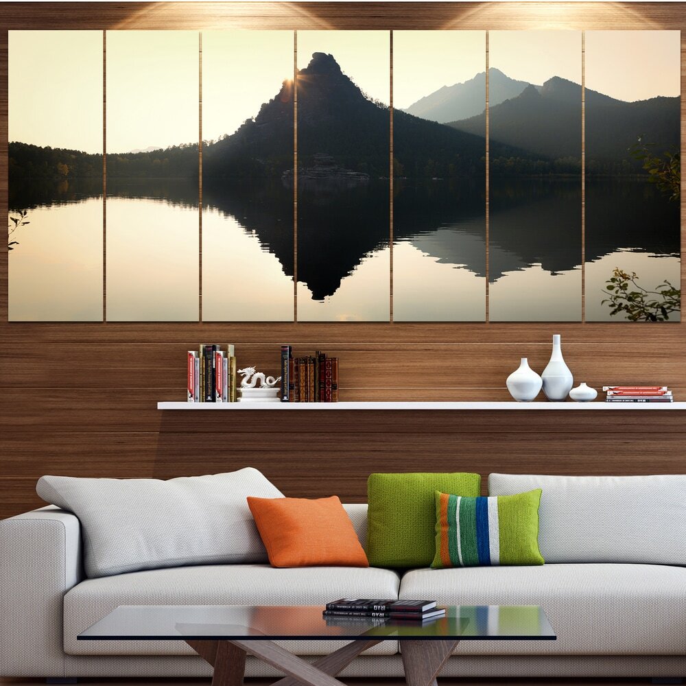 Designart National Park Burabay at Sunset Landscape Canvas Art Print - Oversized Wall Decor for Living Room, Bedroom, or Office - Stunning Sunset Scenery Featuring Burabay National Park