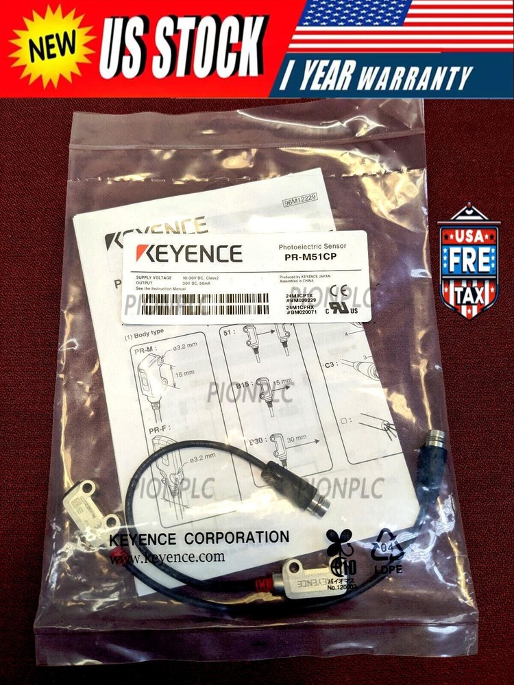 1PC New Keyence PR-M51CP Photoelectric Sensor PRM51CP Fast Ship  US Free TAX