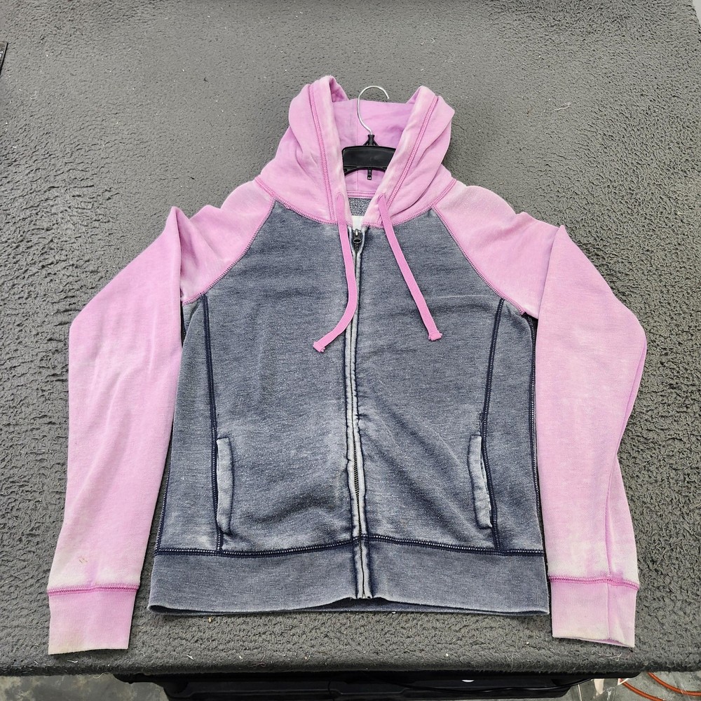 Aeropostale Eighty-Seven Hoodie Juniors Medium Pink Gray Colorblock Full Zip