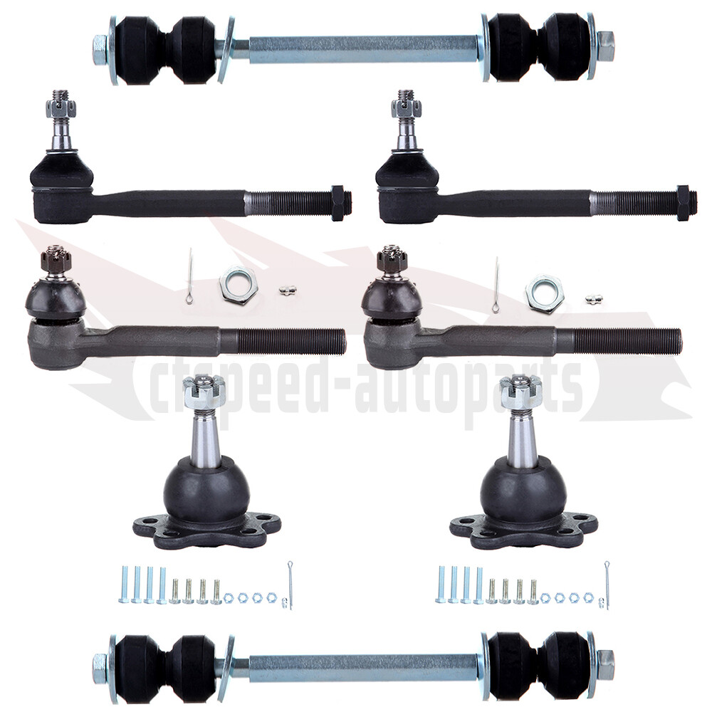 8pc Front Suspension Ball Joints & Tie Rods for 96-99 Chevy K1500
