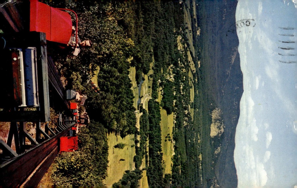 1959 Mt Cranmore Skimobiles North Conway NH Moat Mountain Photochrome Postcard
