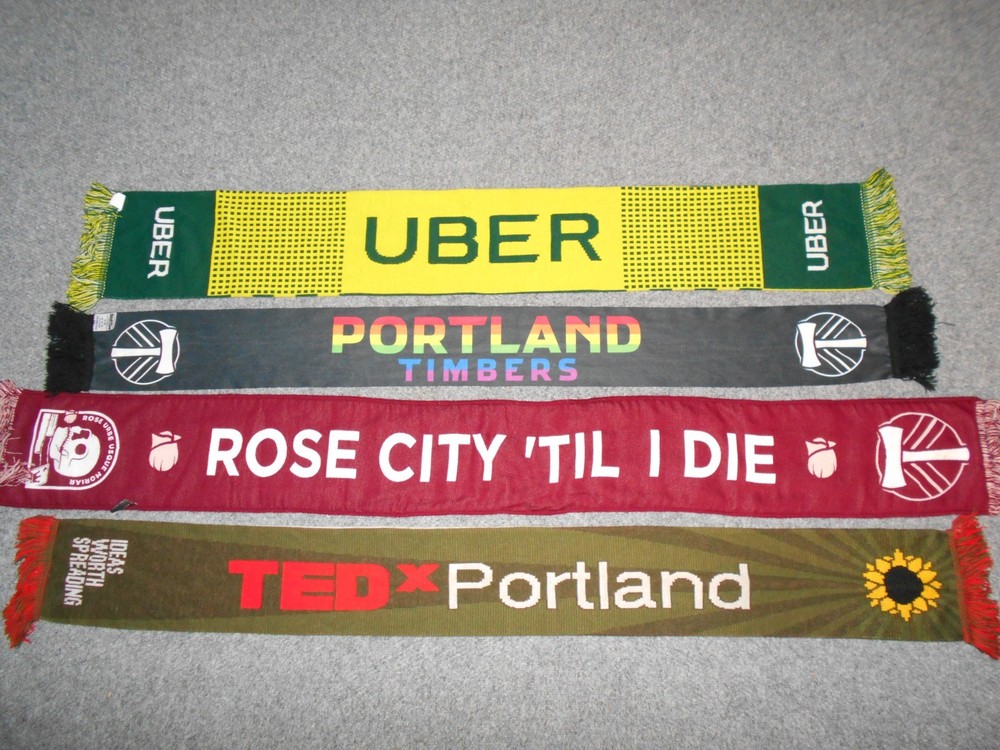 4 Mls Portland Timbers Fc Soccer Promo Themed Scarves Scarf Lot