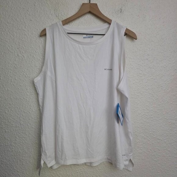 Columbia Sun Trek Tank Top in White Women's Size 2X New With Tags