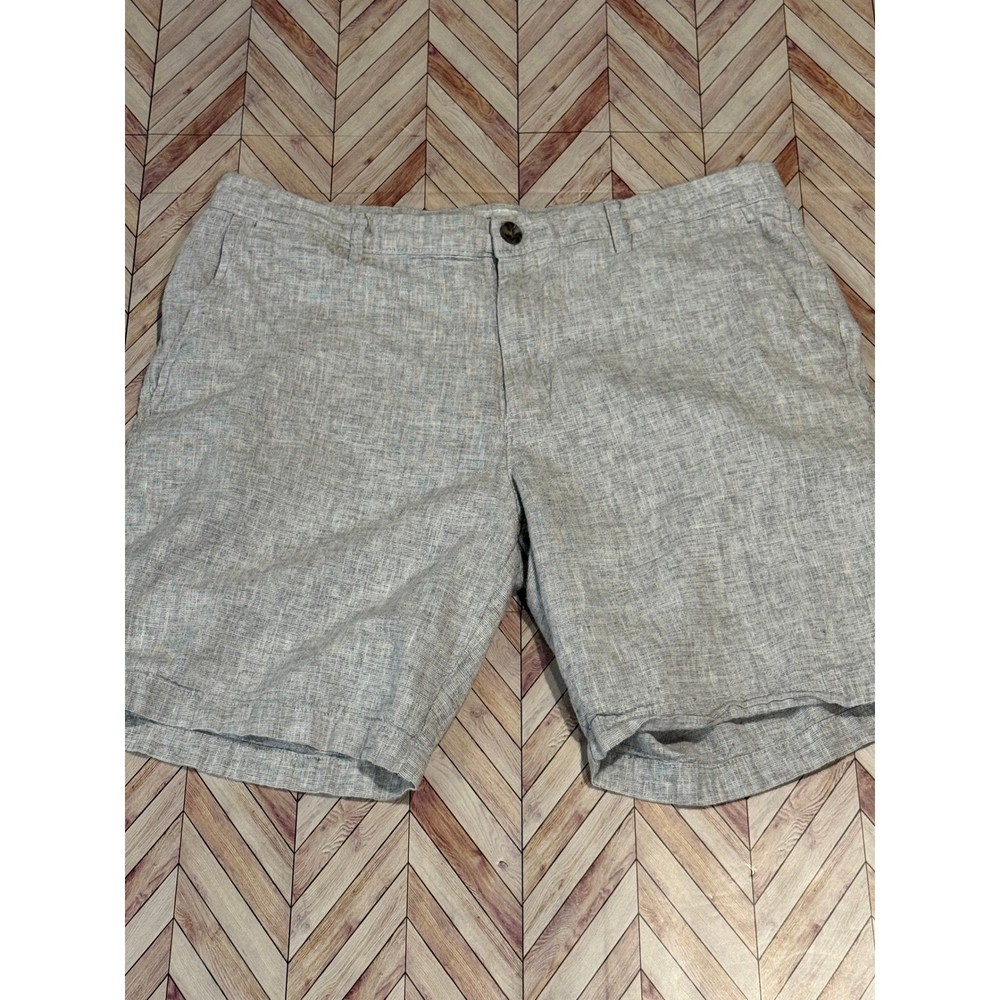 Goodfellow & Co Linden Short Men's Size 34 Grey Linen Blend Flat Front