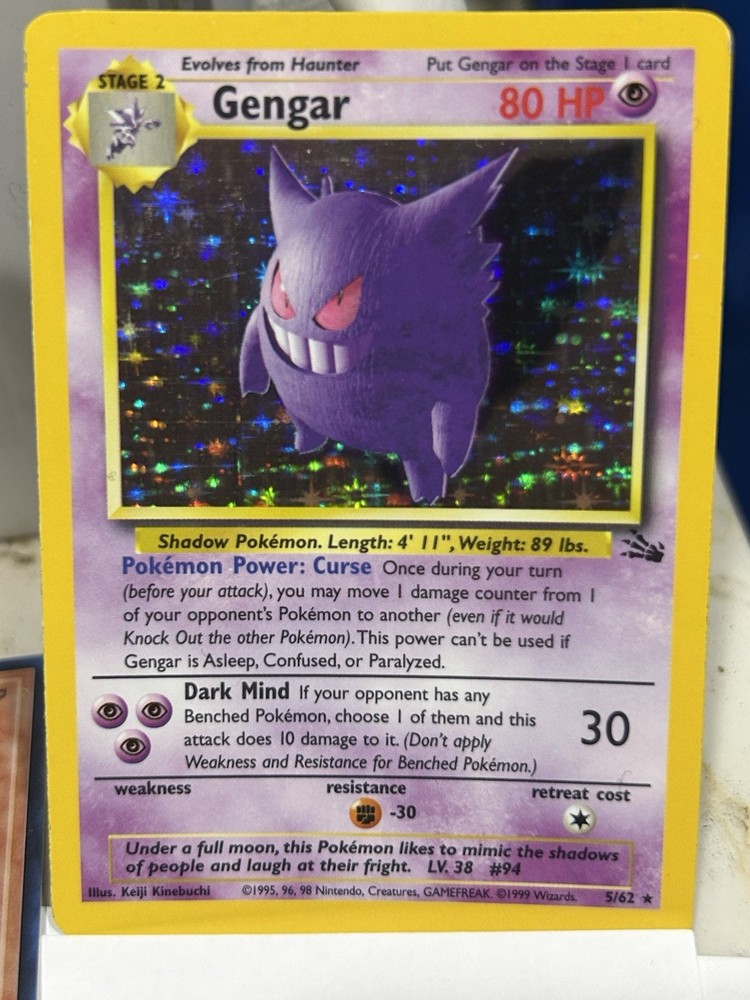 Gengar 5/62 Fossil Holo
