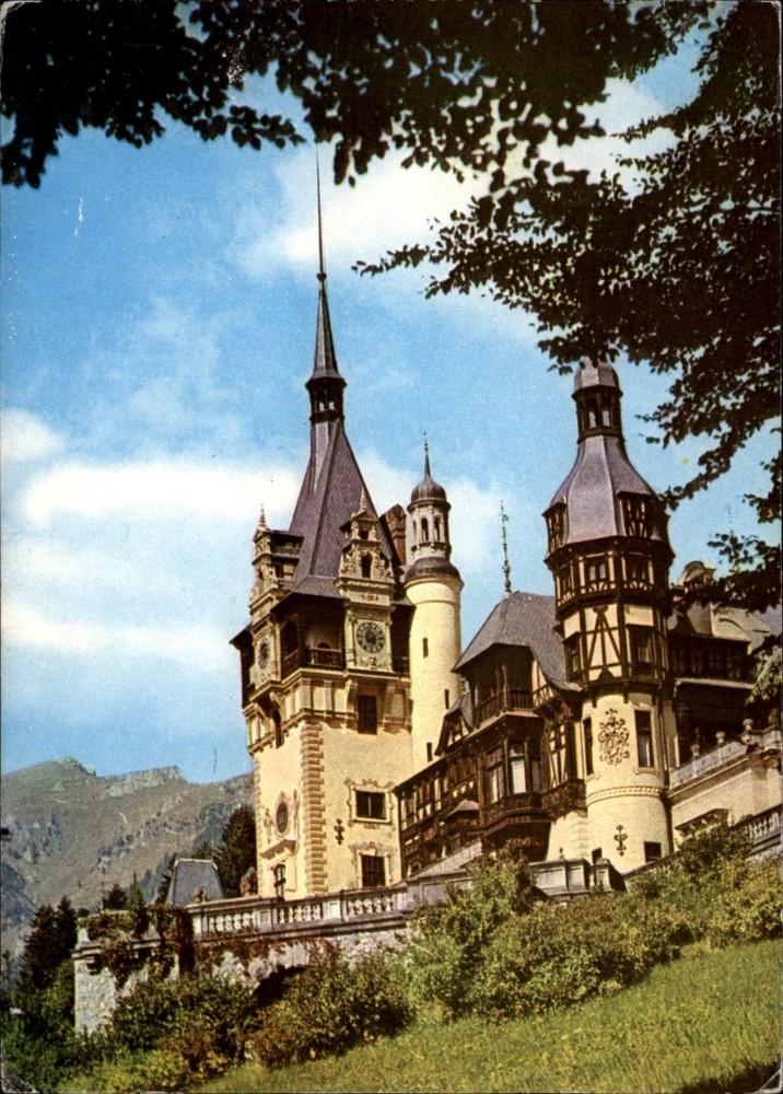 Peles Castle Sinaia Romania vintage postcard y916