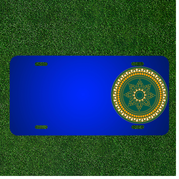 Create a Custom Thai Circle Ornament Art License Plate with Personalized Names