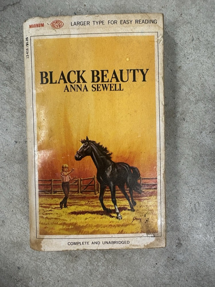 Black Beauty Anna Sewell Paperback Lancer Books Easy Eye Edition Unabridged 1968