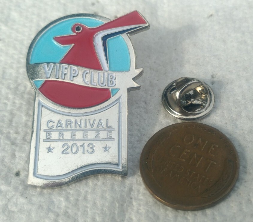 Carnival BREEZE Cruise Ship VIFP Club 2013 Enameled Lapel Pin