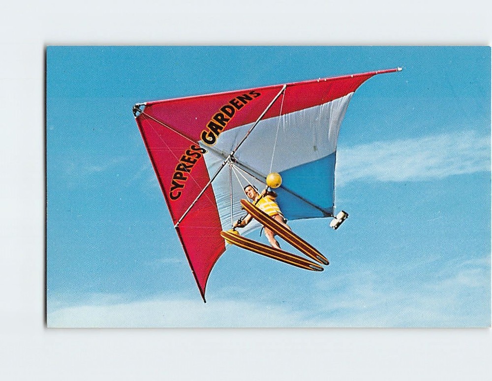 Postcard Flying high on the Delta Kite Water Ski Show Cypress Gardens FL USA
