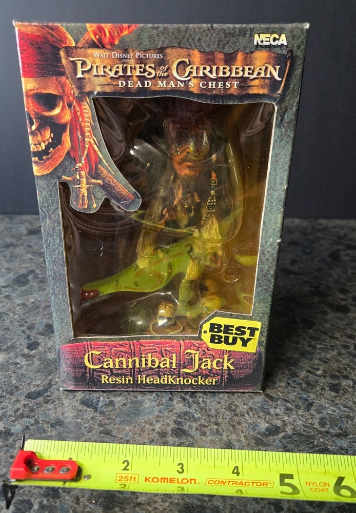 PIRATES OF THE CARIBBEAN CANNIBAL JACK RESIN HEADKNOCKER  - WITH BOX -NECA