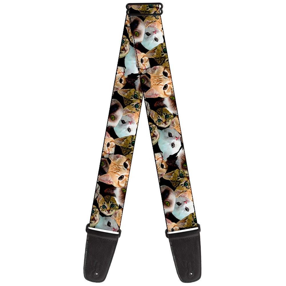 Guitar Strap - Kitten Faces Scattered Black ACC NEWAnother great item from Rarewaves USA | Free delivery!