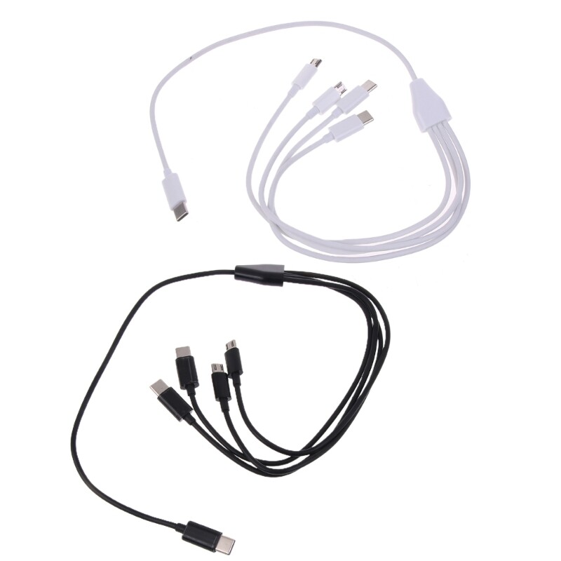 4-in-1 USB C to Multi Charging Cable with Micro USB and Type C