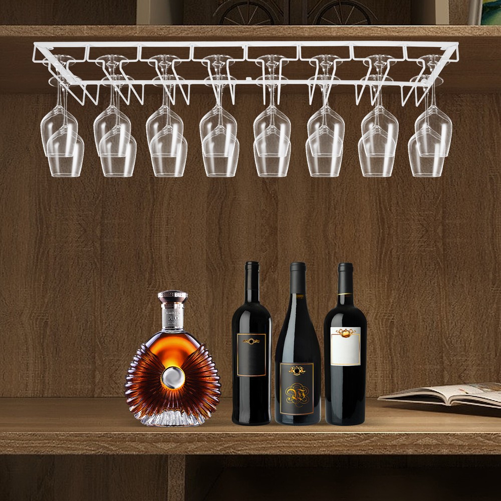 Stemware Hanger Kitchen Wine Glass Rack Under Cabinet Metal Wine Glass Holder