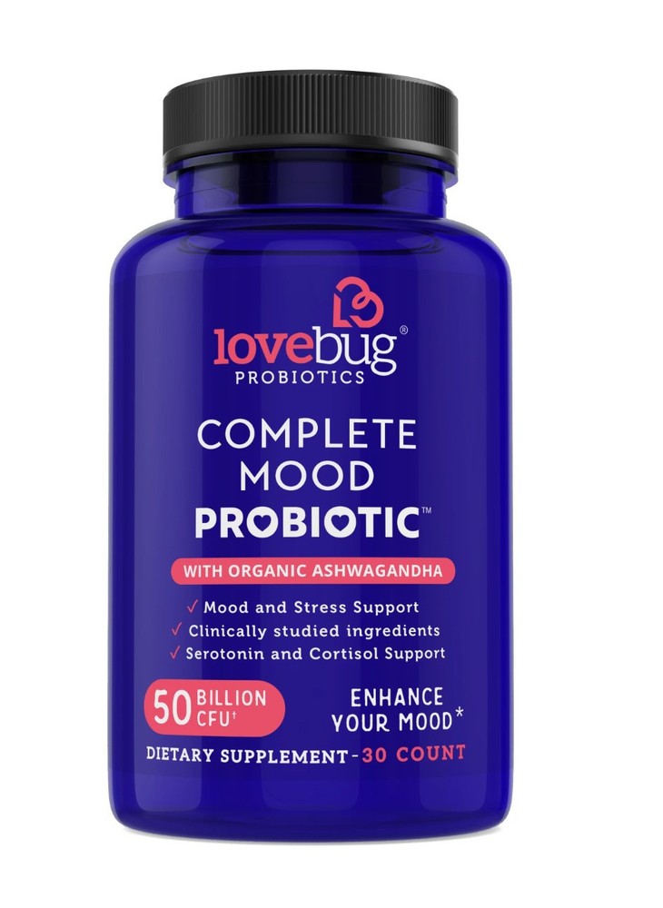 Complete Mood Probiotic with Organic Ashwagandha, 50 Billion CFU, 30 Count