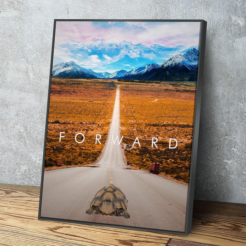 Forward Poster Wall Art, Motivational Wall Art, Inspirational Decor Poster