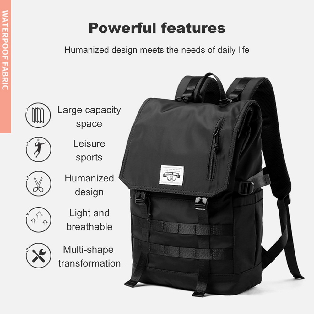 Expandable Travel Backpack with 17-Inch Laptop Compartment Large Foldable Carry-On  -image
