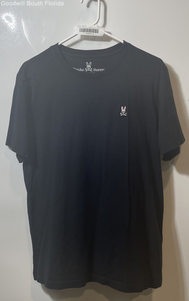 Psycho Bunny Mens Black Crew Neck Short Sleeve Pullover T-Shirt Size-5