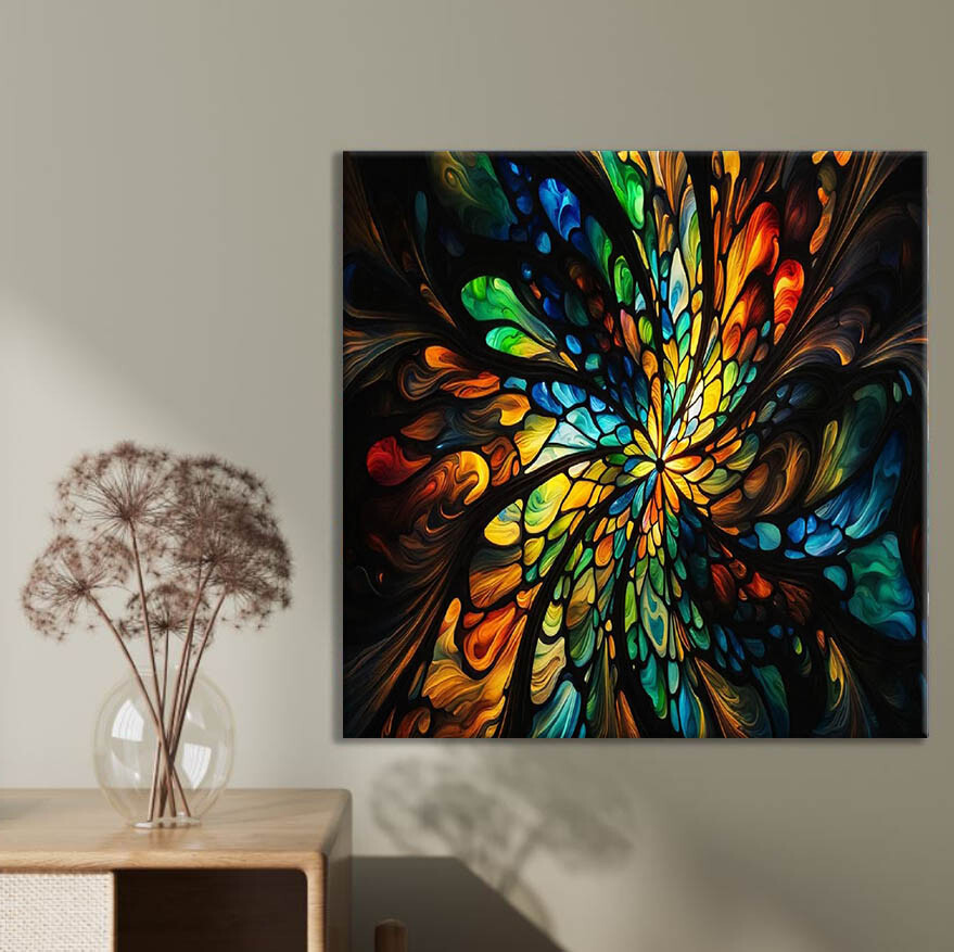 Colorful Glass Abstract Limited Edition High Quality Home Decor Australian Made