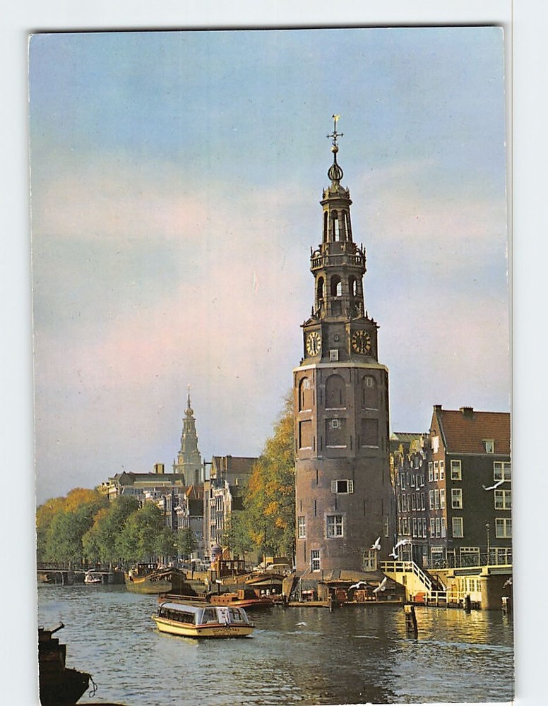 Postcard Montelbaanstoren Amsterdam Netherlands