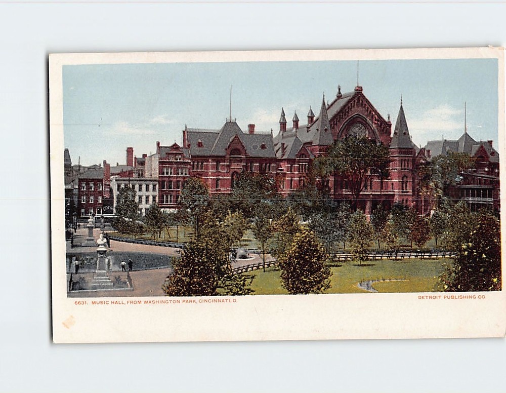 Postcard Music Hall from Washington Park Cincinnati Ohio USA