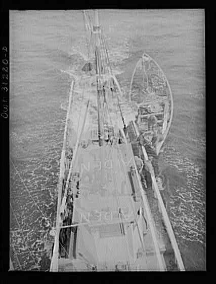 out of Gloucester, Untitled photo, : On board the fishing boat Alden,