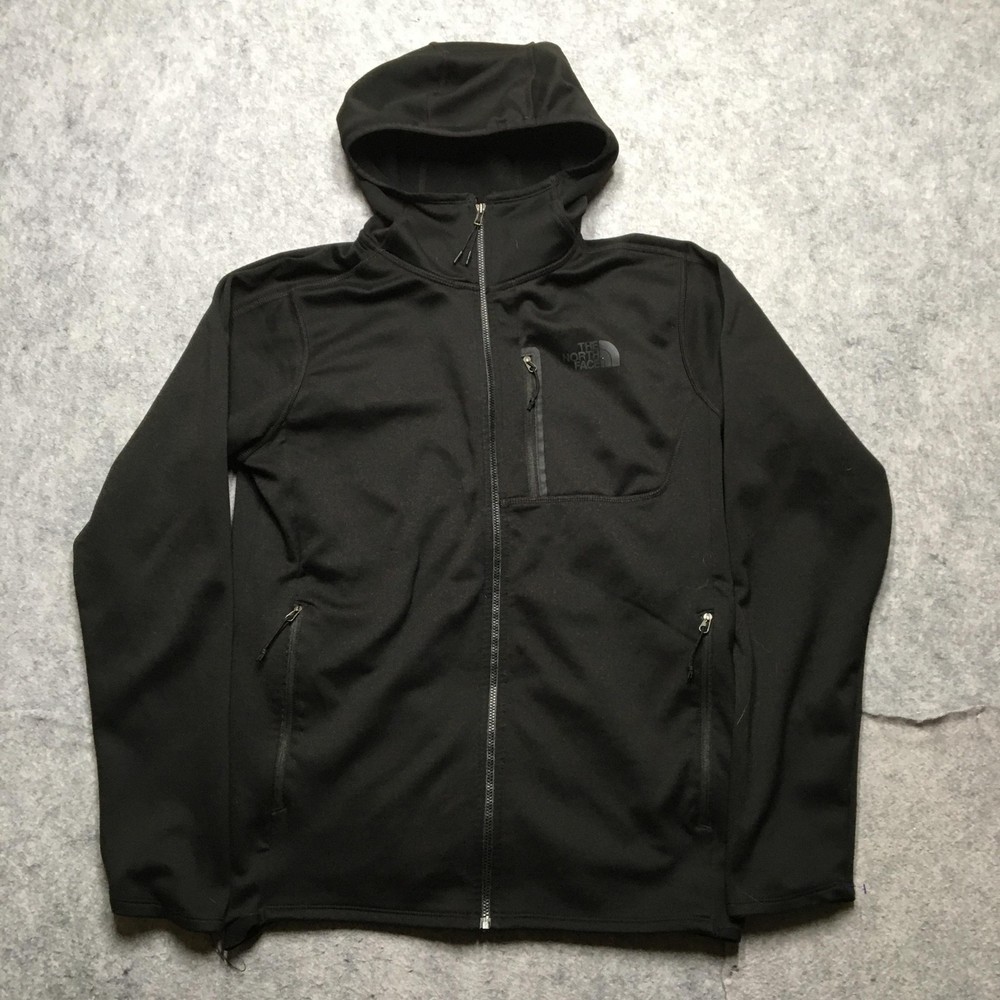 The North Face Canyonlands Jacket Men Small Black Hooded Full Zip Outdoor Hiking