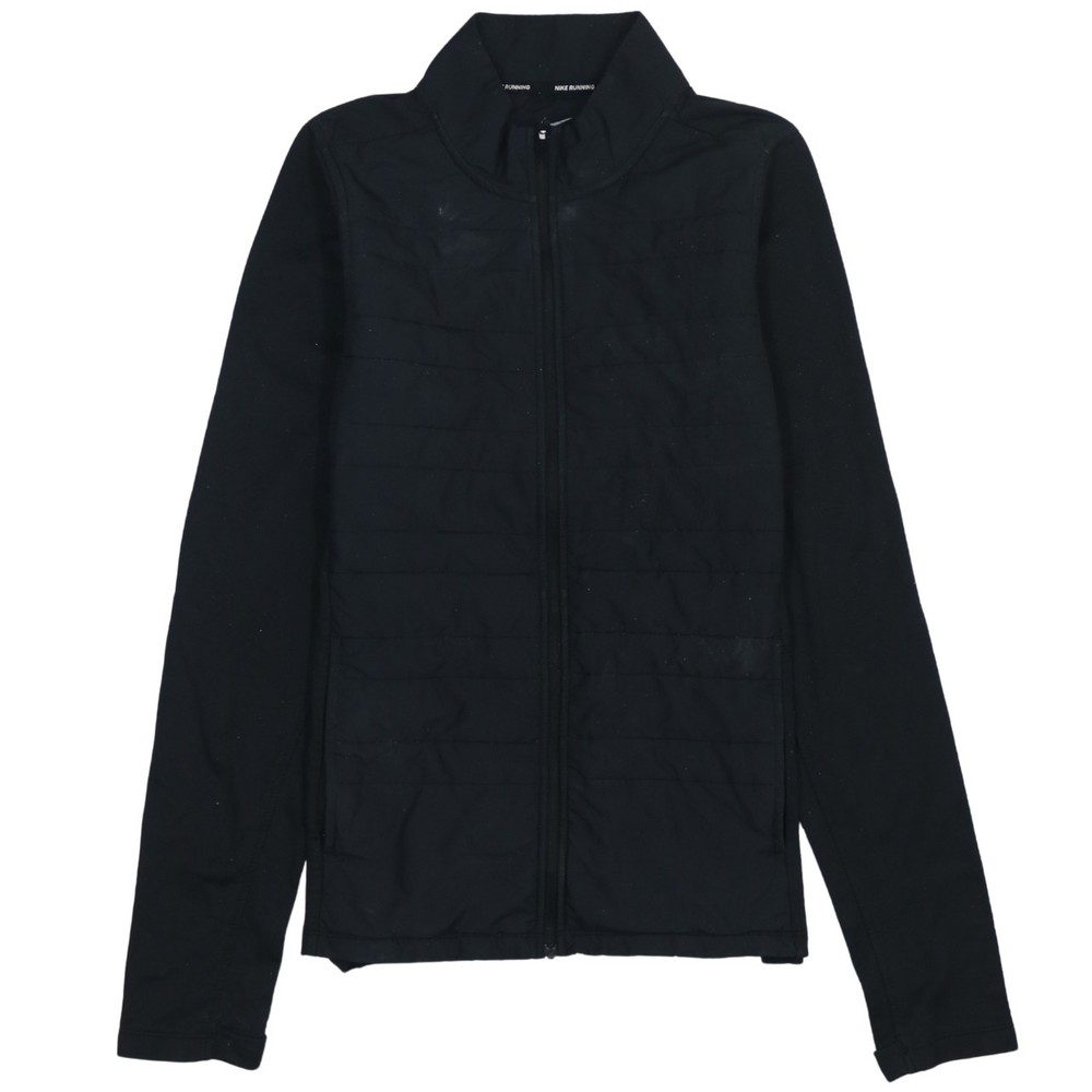 Nike Mens Running Jacket Black Full Zip Lightweight Reflective Windbreaker S