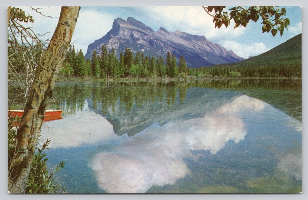 Mount Rundle & Vermillion Lakes Banff National Park Photochrome Postcard