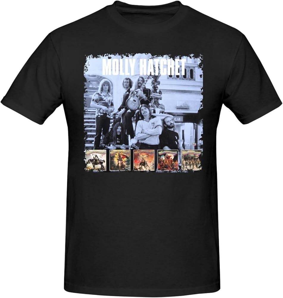 Molly Music Hatchet Band Collage Cotton Black Unisex All Size T Shirt SE210