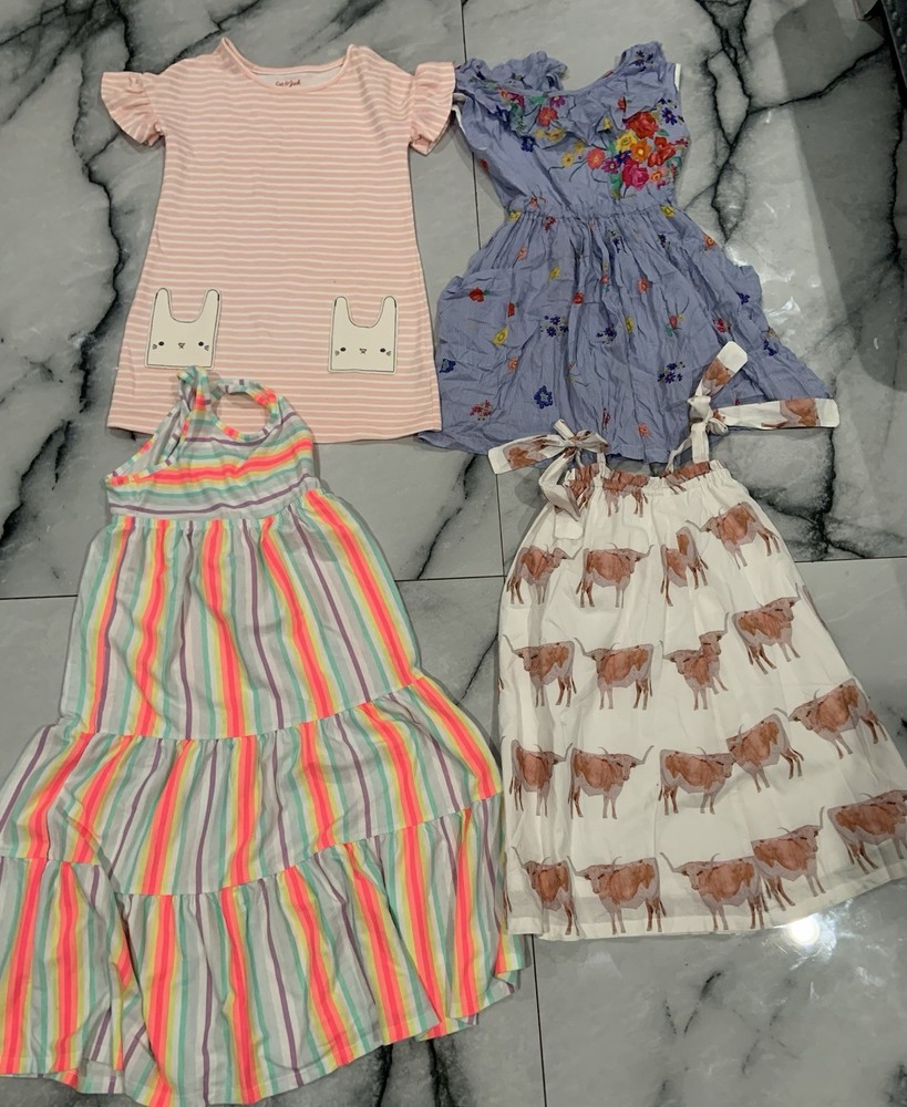 Cat & Jack Girls Multicolor Striped Long Sundress Size S (6/6X)