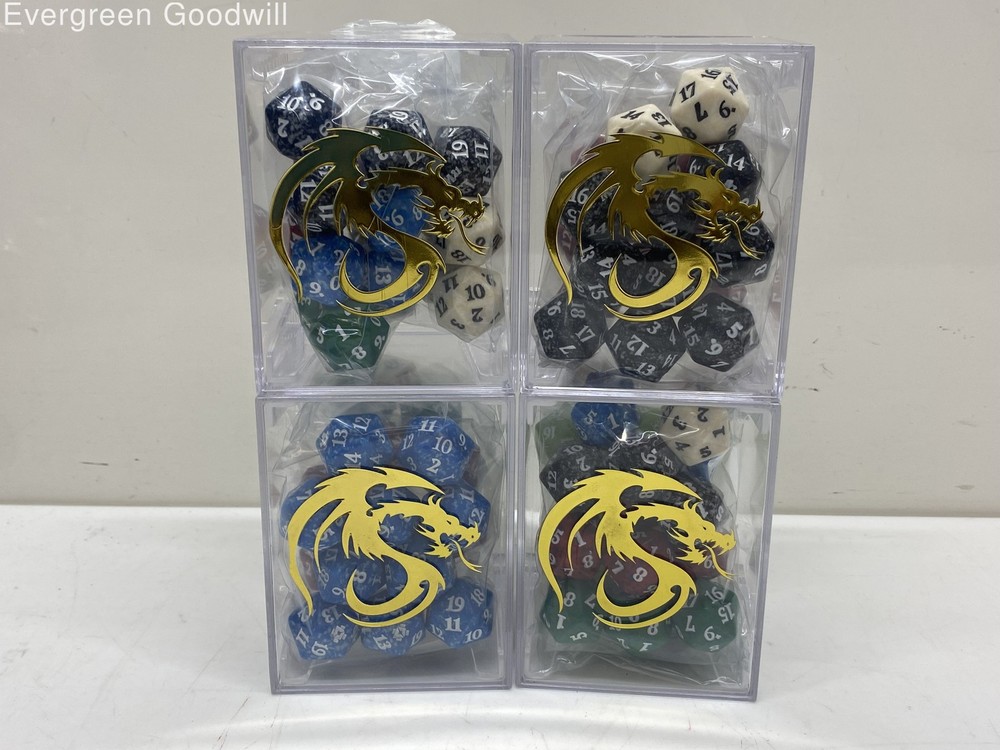 Chessex - Polyhedral Dice Set - Clear Display Box Lot
