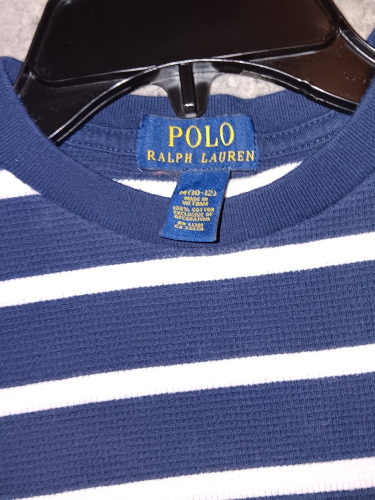 Polo Ralph Lauren -Boys  Pony Long-sleeve shirt ,  size: Medium (10-12) , Blue