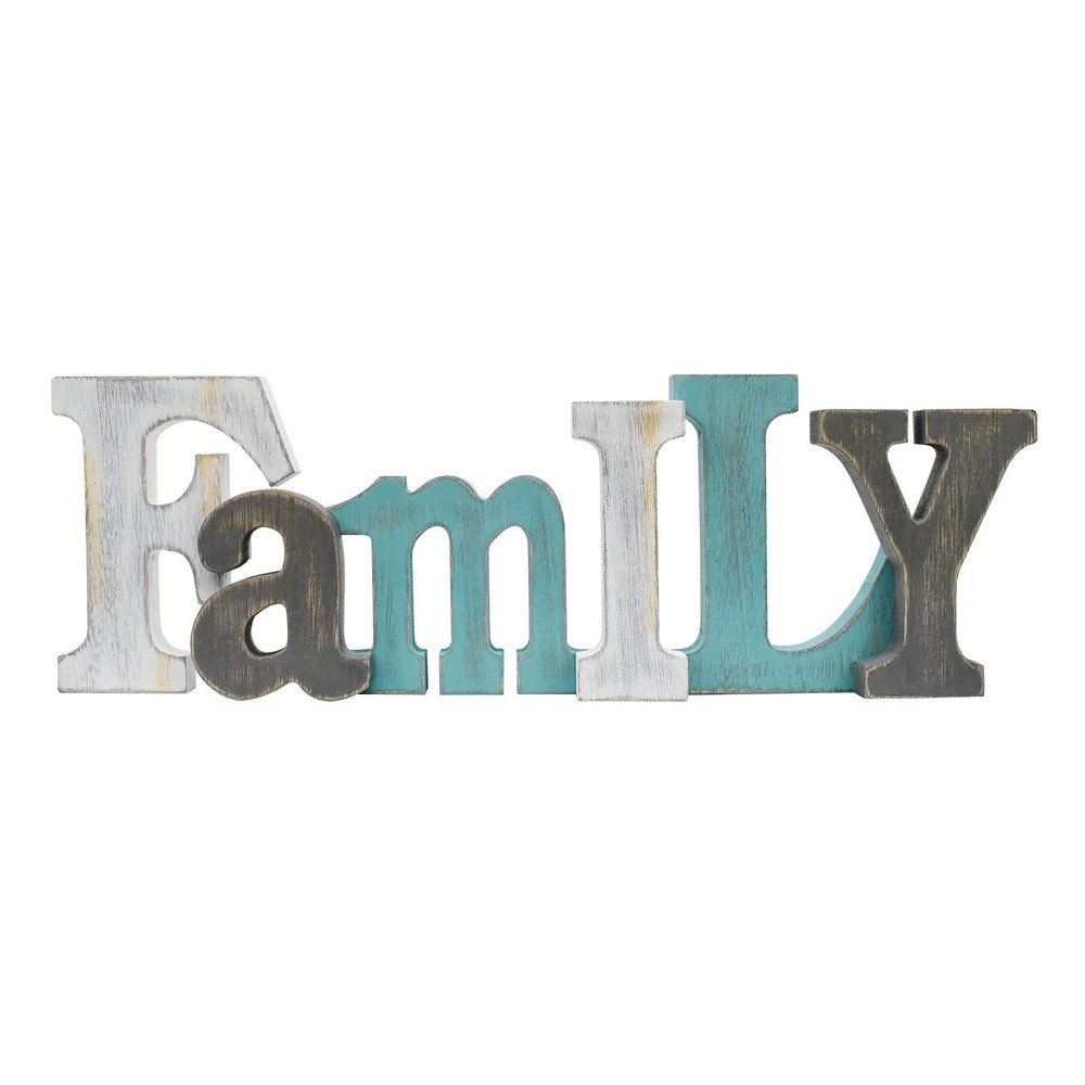 Rustic Wood Home Sign Decor, Decorative Block Word Sign Home Letters Sign, Ha...