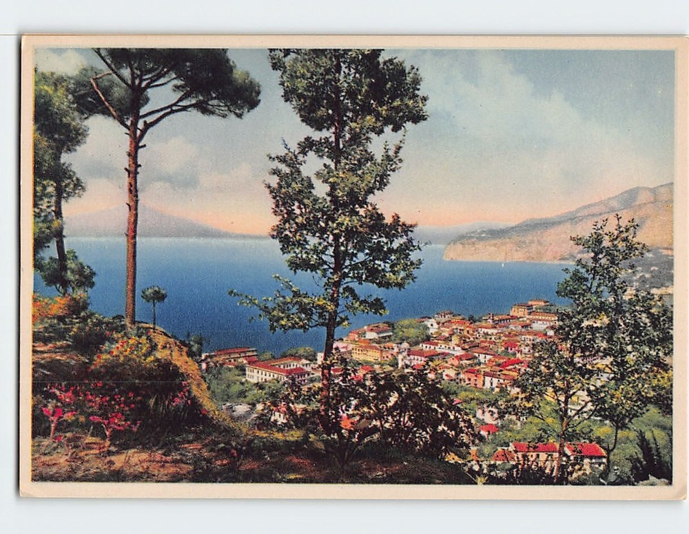 Postcard Panorama seen from S. Antonio Sorrento Italy
