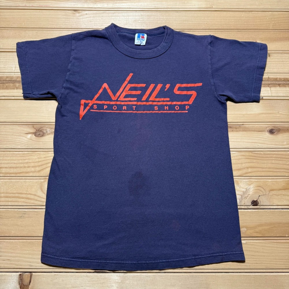 Vintage 70s 80s Neil's Sport Shop Big Logo Single Stitch Shirt USA - Size Small