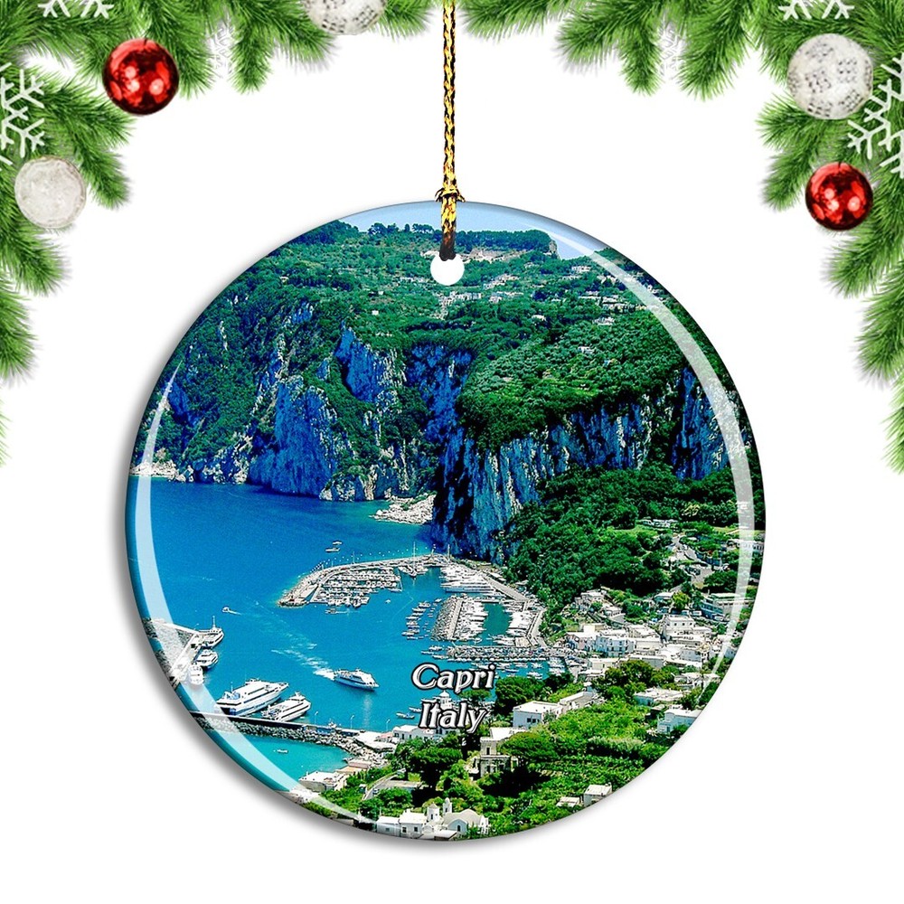Italy Capri Island Sea Coast Christmas Ornament Travel Souvenir Gift