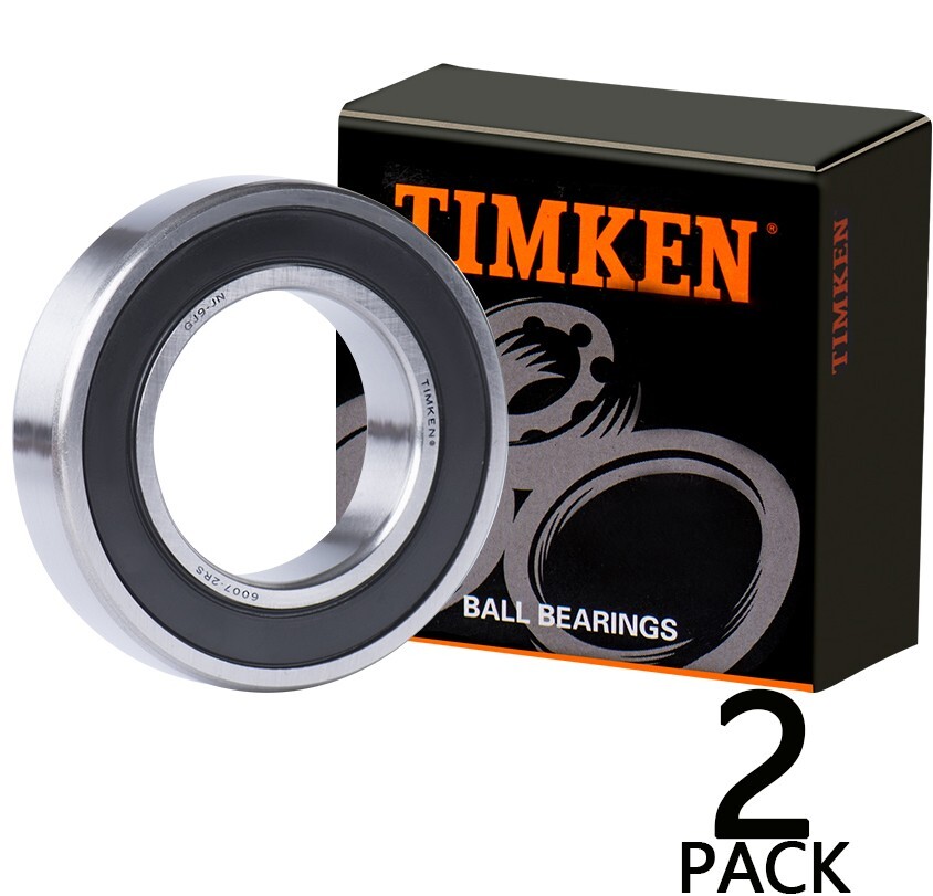 2-Pack Timken 6007-2RS 35x62x14mm Double Sealed Ball Bearings