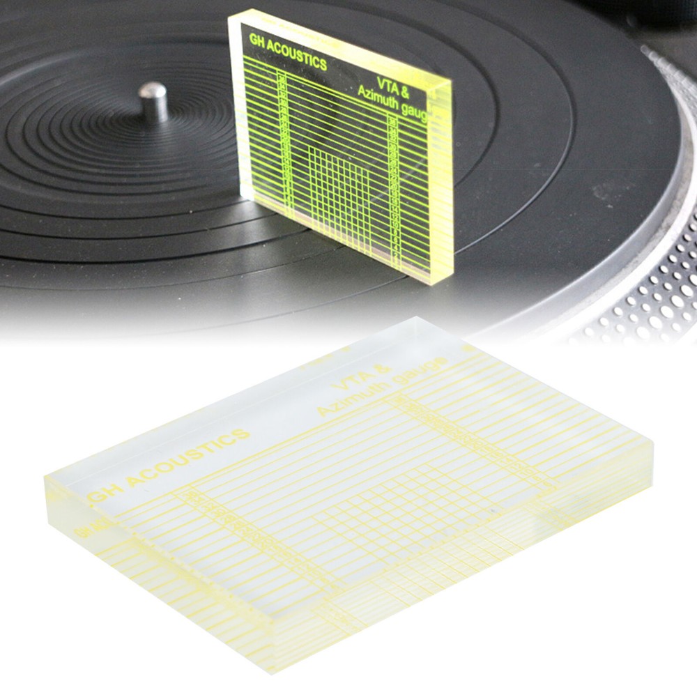 Precision Tonearm VTA Azimuth Alignment Gauge & Headshell Block Ruler