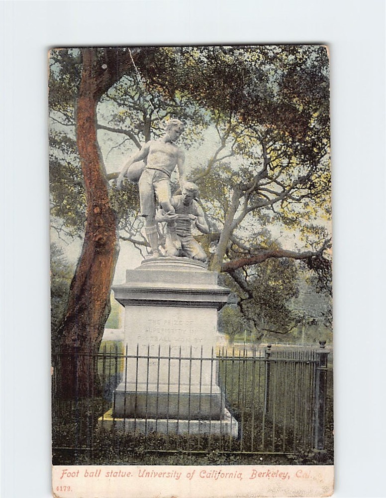 Postcard Football Statue University of California Berkeley California USA