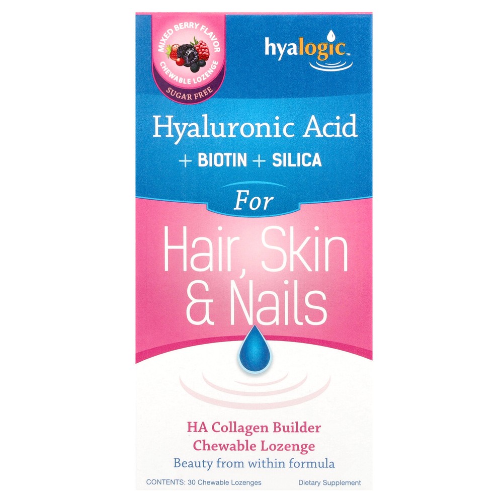 HA Collagen Builder, Hyaluronic Acid + Biotin +Silica, Mixed Berry, 30 Chewable-image