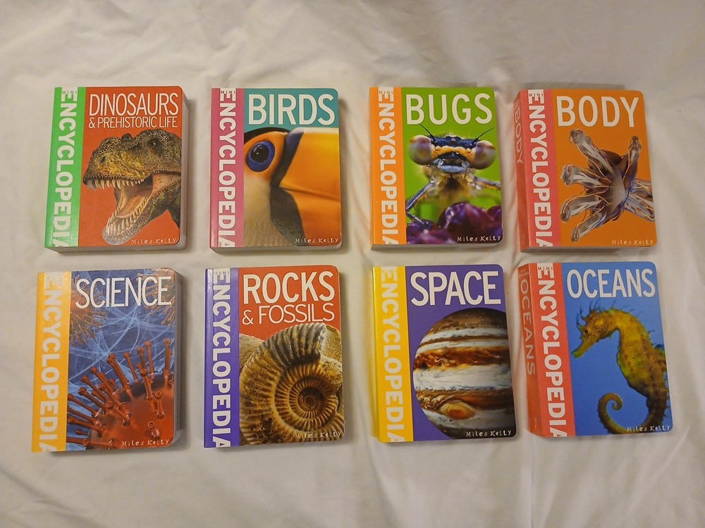 Miles Kelly Encyclopedia Collection 8-Pack: Oceans, Body, Bugs, Birds, Space +