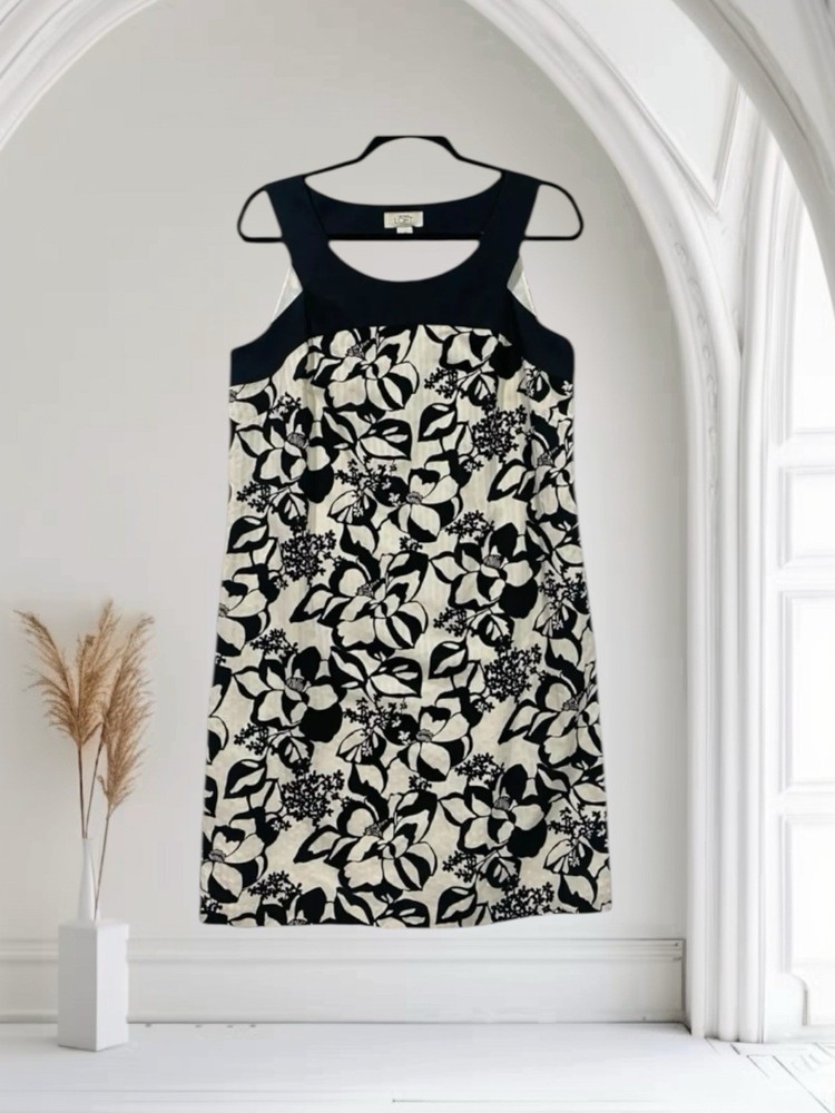 Ann Taylor Loft Women’s Sleeveless Dress Size 10 100% Cotton Fall Floral