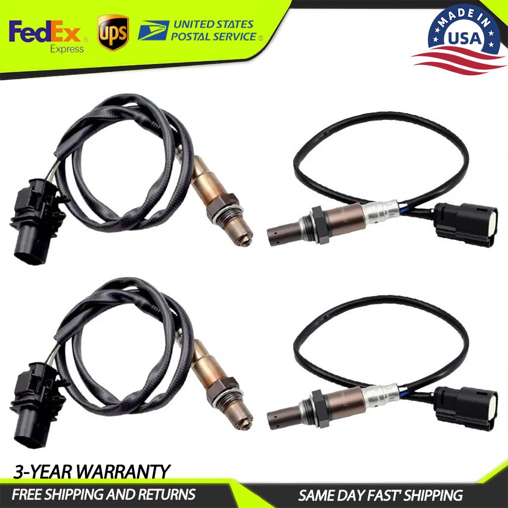 4x Upstream+Downstream O2 Oxygen Sensor Set Fits 2011-2012 Ford Flex 3.5L Taurus