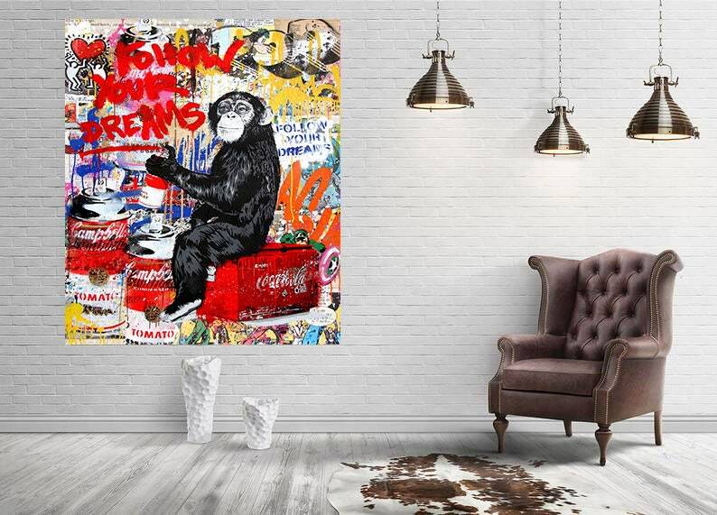 Abstract Canvas Art Street art Wall Art Graffiti Canvas Painting Print-image