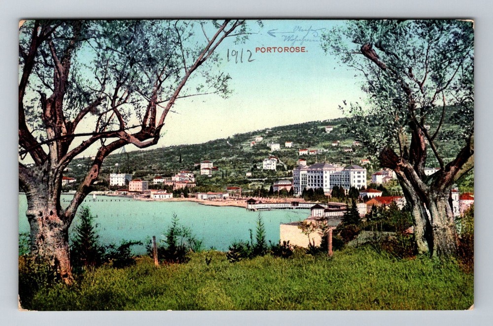Slovenia- Portorose Historic Town On The Adriatic Sea Old Vintage c1913 Postcard